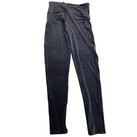 SPANX leggings blue velvet women’s size large - Picture 2 of 5